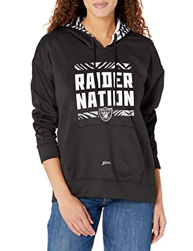 NFL, Tops, Nfl Team Apparel Raiders Size Medium Hoodie Gray Black White