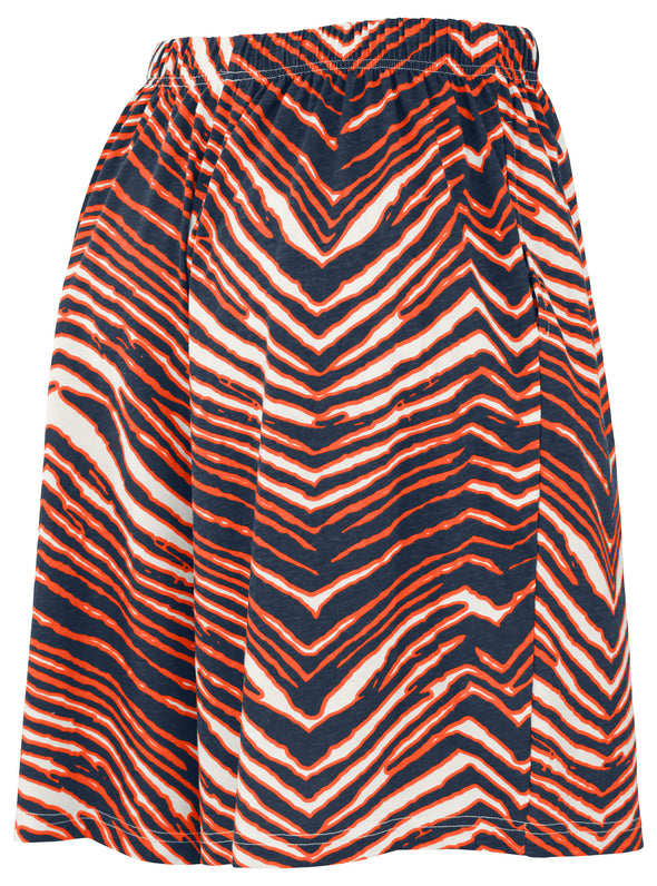 Zubaz NFL Adult Unisex Z88 Zebra Short for Men and Women, Denver Broncos