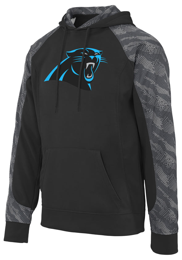 Zubaz NFL Men's Carolina Panthers Elevated Logo Viper Hoodie