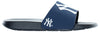 FOCO MLB Men's New York Yankees Cropped Big Logo Raised Slides