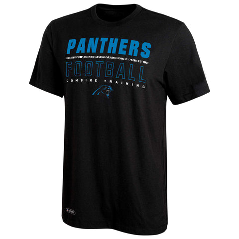 Outerstuff NFL Men's Audible Short Sleeve Drifit Cotton Tee, Comfortable Fit, Official Licensed NFL Gear, Carolina Panthers, Team Color