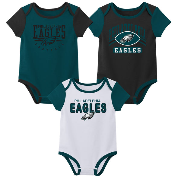 Outerstuff NFL Infant Unisex Philadelphia Eagles Variety 3-Pack Set