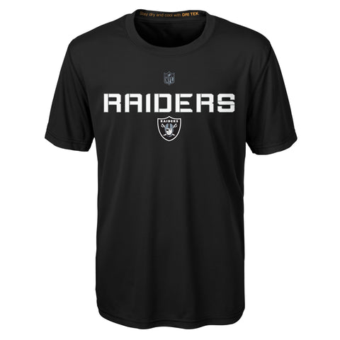 Outerstuff NFL Las Vegas Raiders Boys Youth Maximal Design Short Sleeve Dri-Tek Performance T-Shirt