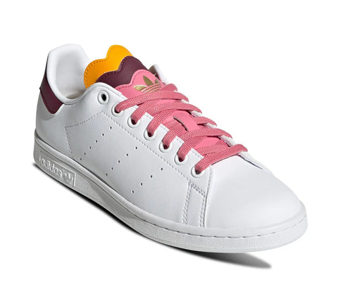 adidas Originals Women's Stan Smith Low Shoes, Casual Sneakers, Cloud White/Rose Tone/Semi Solar Gold