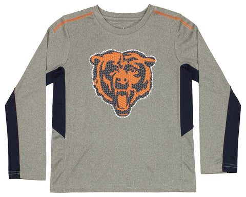 Bears Boys 4-7 Mainframe Long Sleeve Performance Top