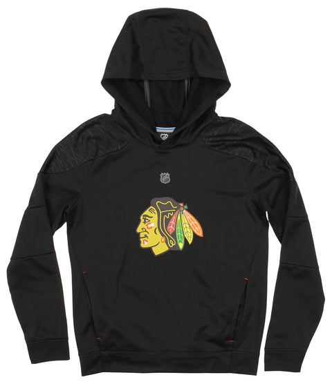 NHL Boys Youth Blackhawks Mach Pullover Fleece Hoodie