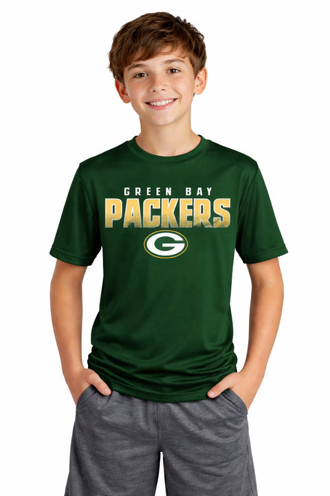 Outerstuff NFL Green Bay Packers Boys Youth Energy Design Dri-Tek Short Sleeve Performance T-Shirt