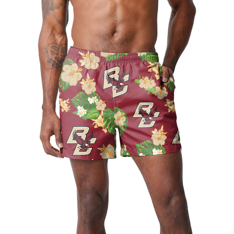 FOCO NCAA Boston College Floral Swimming Trunks - Mens