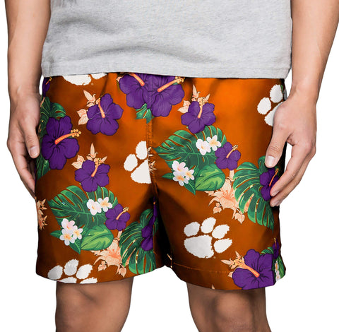 FOCO NCAA Clemson Floral Swimming Trunks - Mens