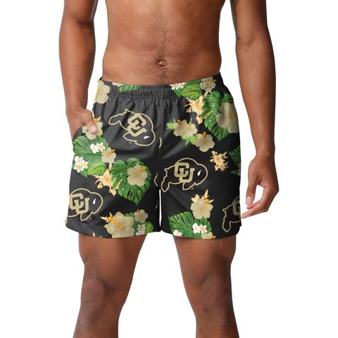 FOCO Colorado Buffaloes NCAA Mens Floral Swimming Trunks