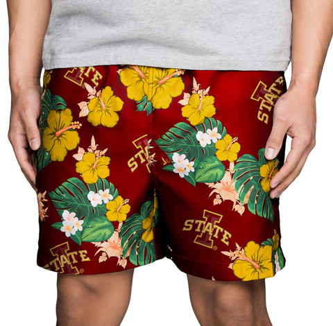 FOCO NCAA Iowa State Floral Swimming Trunks - Mens