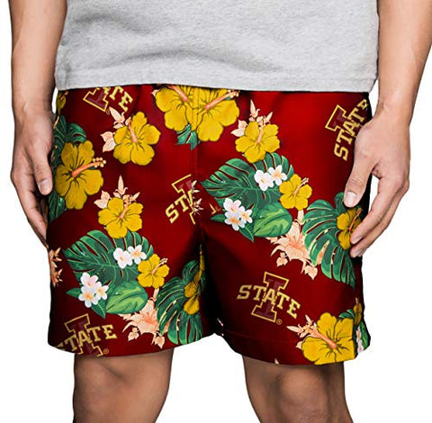 FOCO NCAA Iowa State Floral Swimming Trunks - Mens