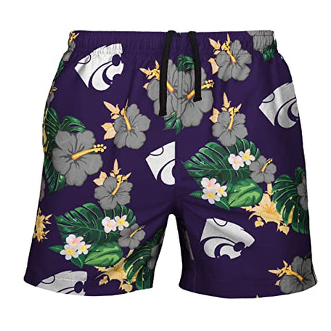 FOCO NCAA Kansas State Floral Swimming Trunks - Version 2 - Mens