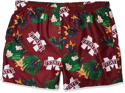 FOCO NCAA Mississippi State Floral Swimming Trunks - Mens