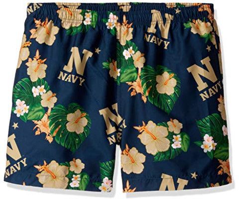 FOCO NCAA Navy Floral Swimming Trunks - Mens