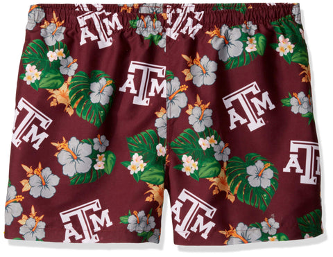 FOCO NCAA Texas A&M Floral Swimming Trunks - Mens