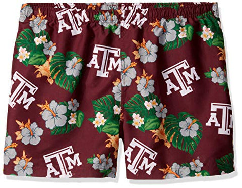 FOCO NCAA Texas A&M Floral Swimming Trunks - Mens