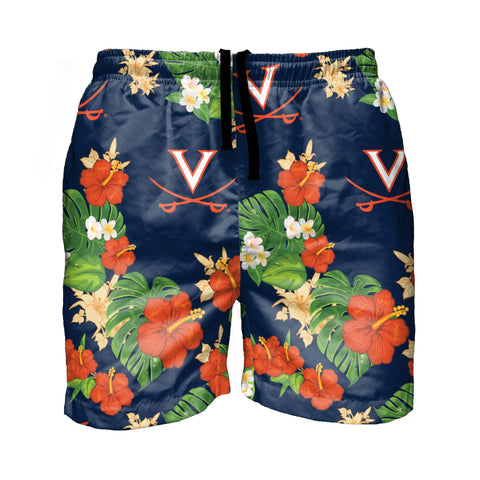 FOCO NCAA Virginia Floral Swimming Trunks - Version 2 - Mens