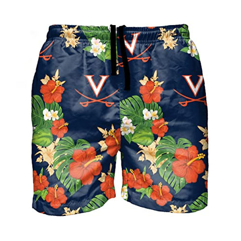FOCO NCAA Virginia Floral Swimming Trunks - Version 2 - Mens