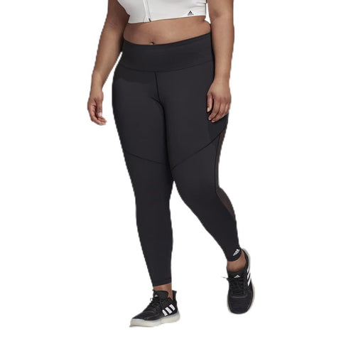 Adidas Womens Bt L 3S Mesh T Full Tight Training Tights, Black/White