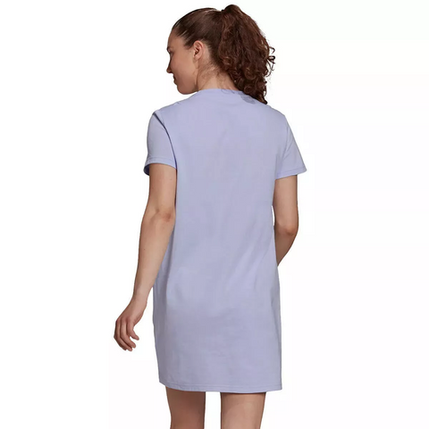 adidas womens Essentials Logo Dress, Light Purple/White