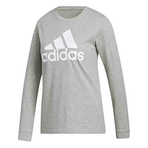 Adidas Womens W Basic Bos Long Sleeve Graphic Tee