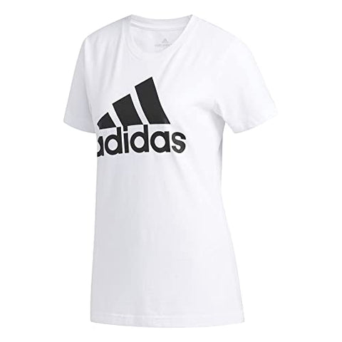 Adidas Womens W Basic Bos Tee Short Sleeve Sportswear Shirt, White/Black