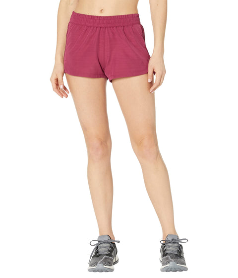 adidas Womens Pacer 3-Stripes Woven Heather Shorts Legacy Burgundy