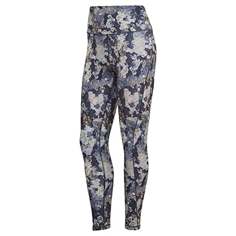 adidas Womens Studio All Over Print 7/8 Tights Blue