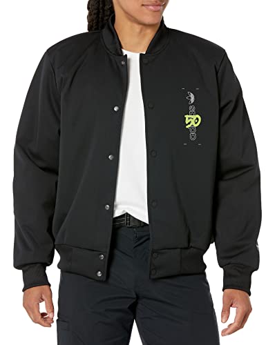 adidas Originals Men's Graphics Behind the Trefoil Vrct Jacket Black/Solar Yellow
