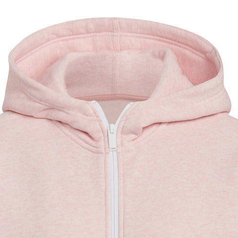 adidas womens Studio Lounge Fleece Hooded Fullzip Botanic Pink Melange