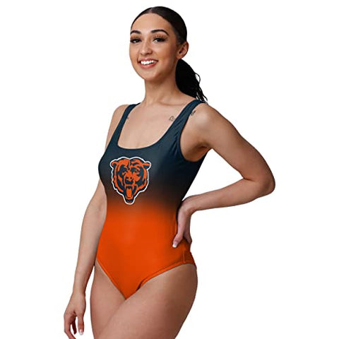 FOCO NFL Chicago Bears Gametime Gradient One Piece Bathing Suit - Womens