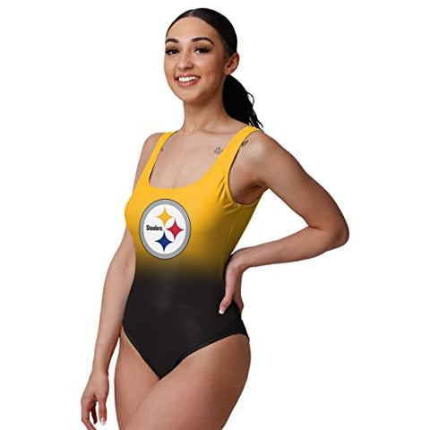 FOCO NFL Pittsburgh Steelers Gametime Gradient One Piece Bathing Suit - Womens