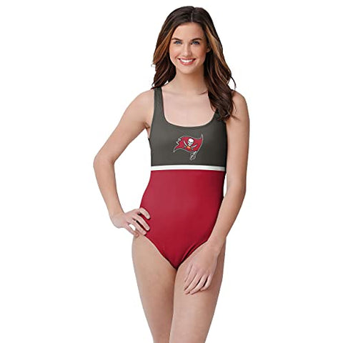 FOCO NFL Tampa Bay Buccaneers Beach Day One Piece Bathing Suit - Womens