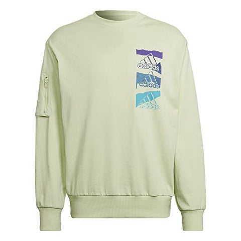 adidas unisex-adult Essentials Brandlove Q2 Sweatshirt Almost Lime