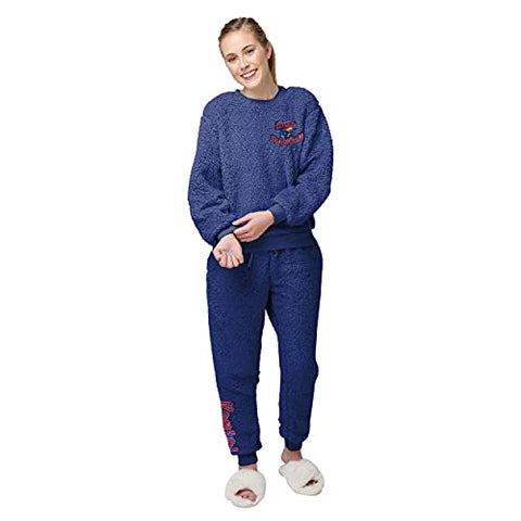 FOCO NCAA Kansas Sherpa Set - Womens