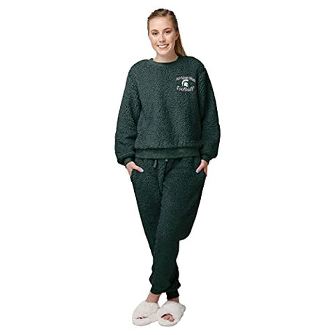 FOCO NCAA Michigan State Sherpa Lounge Set - Womens
