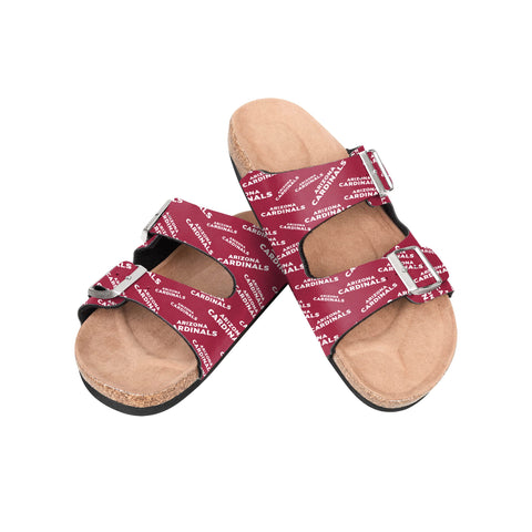 FOCO NFL Arizona Cardinals SMU Womens Mini Print Double Buckle Sandal