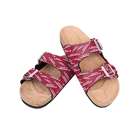 FOCO NFL Arizona Cardinals SMU Womens Mini Print Double Buckle Sandal