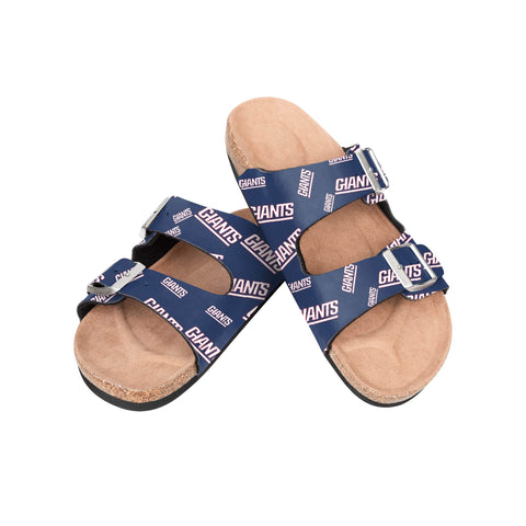 FOCO NFL New York Giants SMU Womens Mini Print Double Buckle Sandal