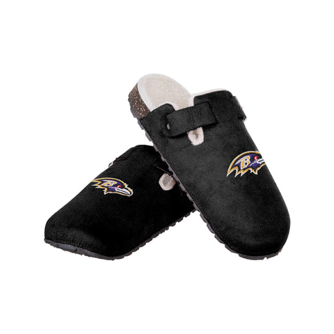 FOCO NFL Baltimore Ravens Faux Fur Buckle Slipper - Womens