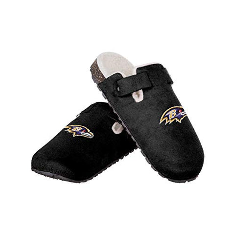 FOCO NFL Baltimore Ravens Faux Fur Buckle Slipper - Womens