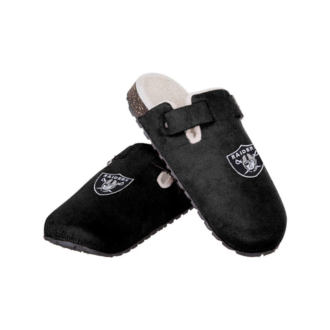 FOCO NFL Las Vegas Raiders Faux Fur Buckle Slipper - Womens