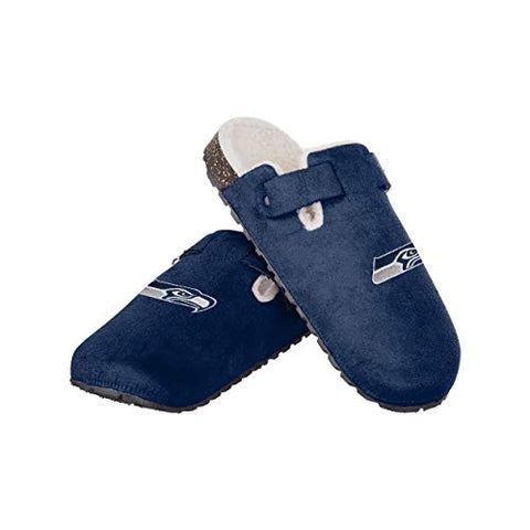 FOCO NFL Seattle Seahawks Faux Fur Buckle Slipper - Womens