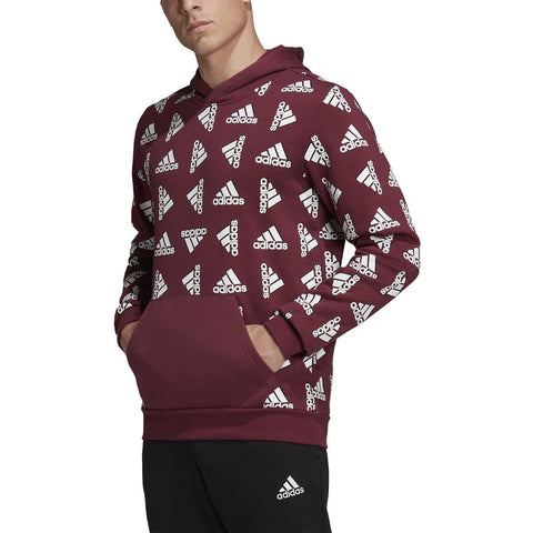Adidas Mens M All Over Print Fl Hooded Sweatshirt