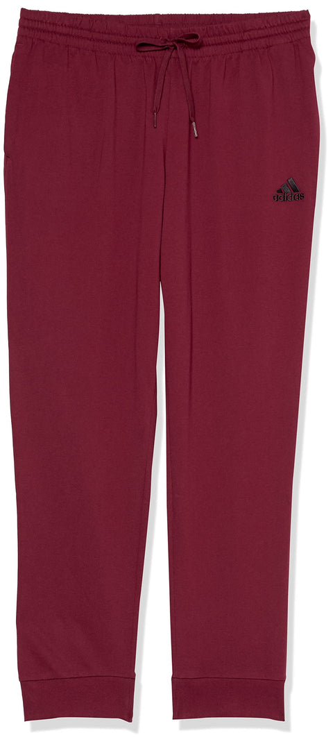adidas Mens Essentials Single Jersey Tapered Cuff Pants Shadow Red/Black