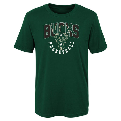 Outerstuff NBA Boys Milwaukee Bucks 4-20 Hot Shot Short Sleeve Tee