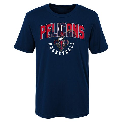 Outerstuff NBA Boys New Orleans Pelicans 4-20 Hot Shot Short Sleeve Tee