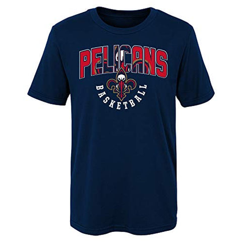 Outerstuff NBA Boys New Orleans Pelicans 4-20 Hot Shot Short Sleeve Tee