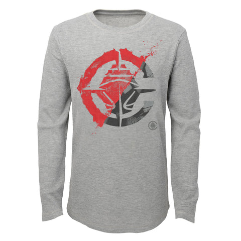 Outerstuff NBA Boys LA Clippers Black Out Long Sleeve Waffle Knit
